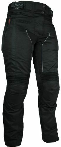 Heyberry Damen Motorrad Hose Motorradhose Textil Schwarz