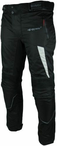 Heyberry Motorradhose Textil Schwarz Grau