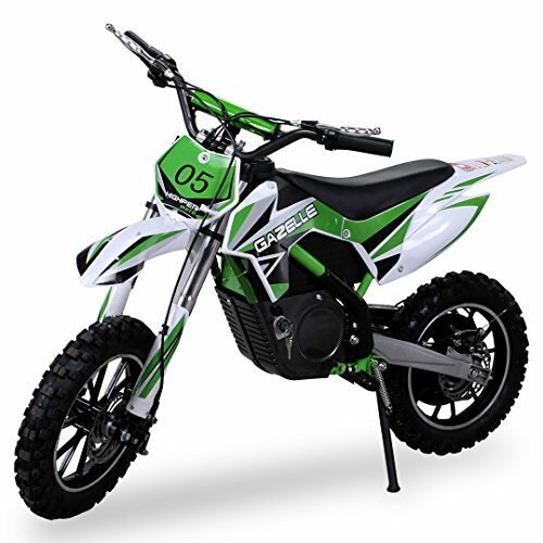 NEU Kinder Mini Crossbike Gazelle ELEKTRO 500 WATT inklusive verstärkter Gabel Dirt Bike Dirtbike Pocket Cross grün
