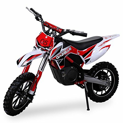 NEU Kinder Mini Crossbike Gazelle ELEKTRO 500 WATT inklusive verstärkter Gabel Dirt Bike Dirtbike Pocket Cross rot